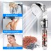 Handheld High Pressure Showerhead with Mineral Stone Beads Filter, Eco-Stop Button, 3 Spray Modes